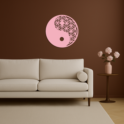 Lotus Mandala Silhouette Metal Wall Art