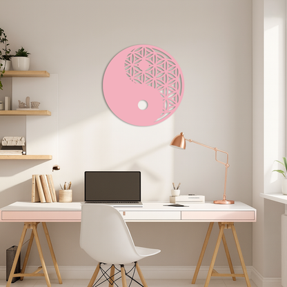 Lotus Mandala Silhouette Metal Wall Art