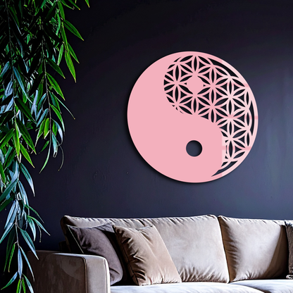 Lotus Mandala Silhouette Metal Wall Art