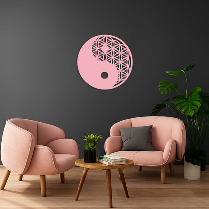 Lotus Mandala Silhouette Metal Wall Art