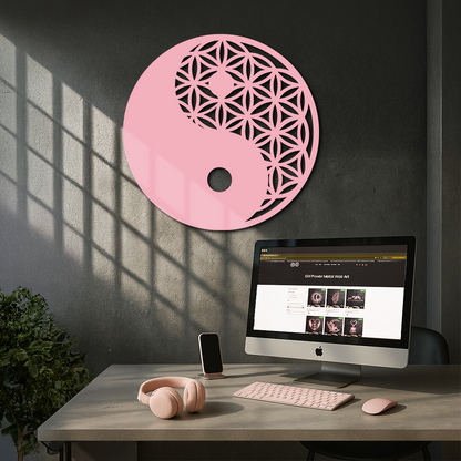 Lotus Mandala Silhouette Metal Wall Art