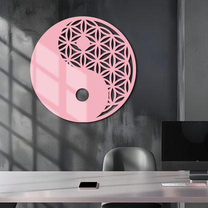 Lotus Mandala Silhouette Metal Wall Art