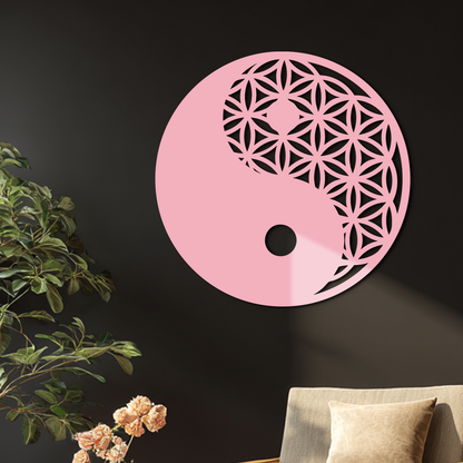 Lotus Mandala Silhouette Metal Wall Art
