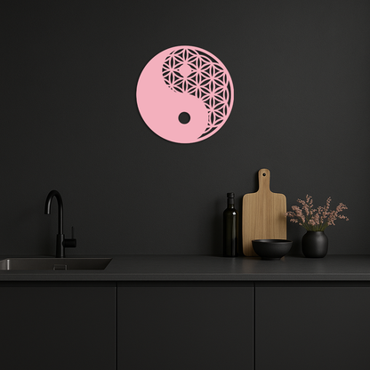 Lotus Mandala Silhouette Metal Wall Art