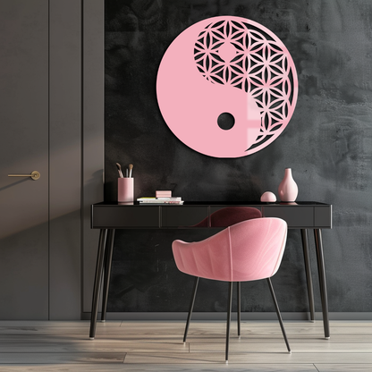 Lotus Mandala Silhouette Metal Wall Art