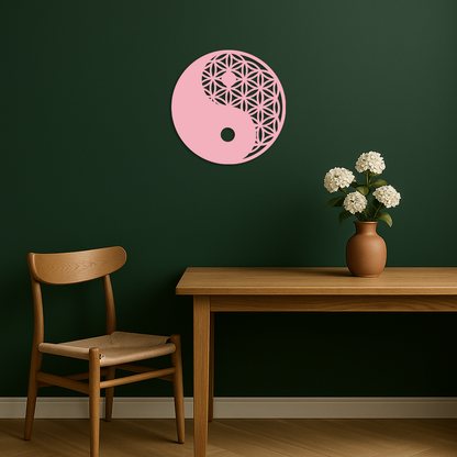 Lotus Mandala Silhouette Metal Wall Art
