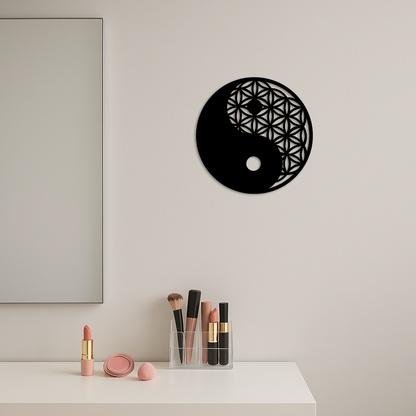 Lotus Mandala Silhouette Metal Wall Art