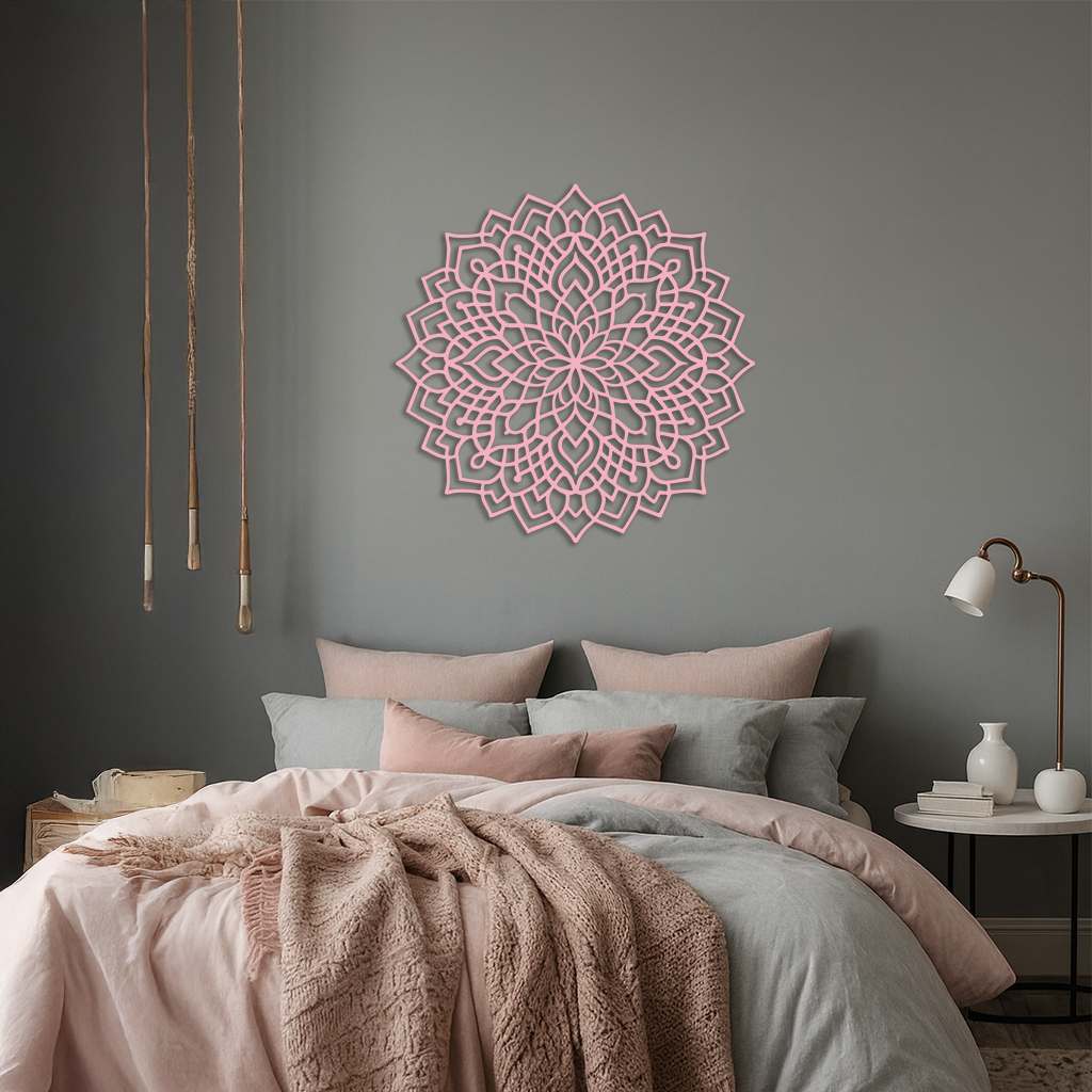 Mandala Silhouette Metal Wall Art