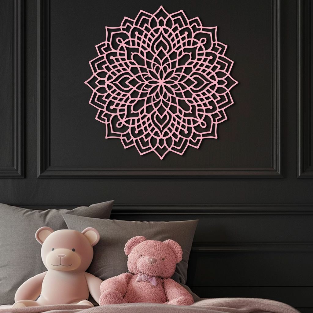 Mandala Silhouette Metal Wall Art