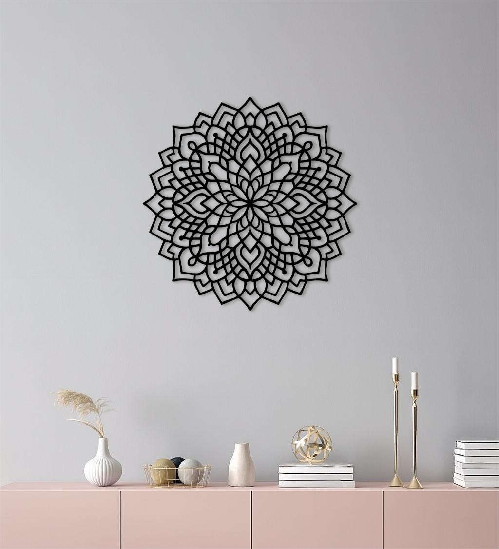 Mandala Silhouette Metal Wall Art