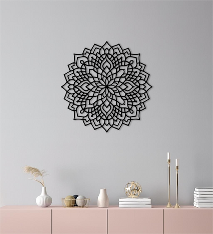 Mandala Silhouette Metal Wall Art