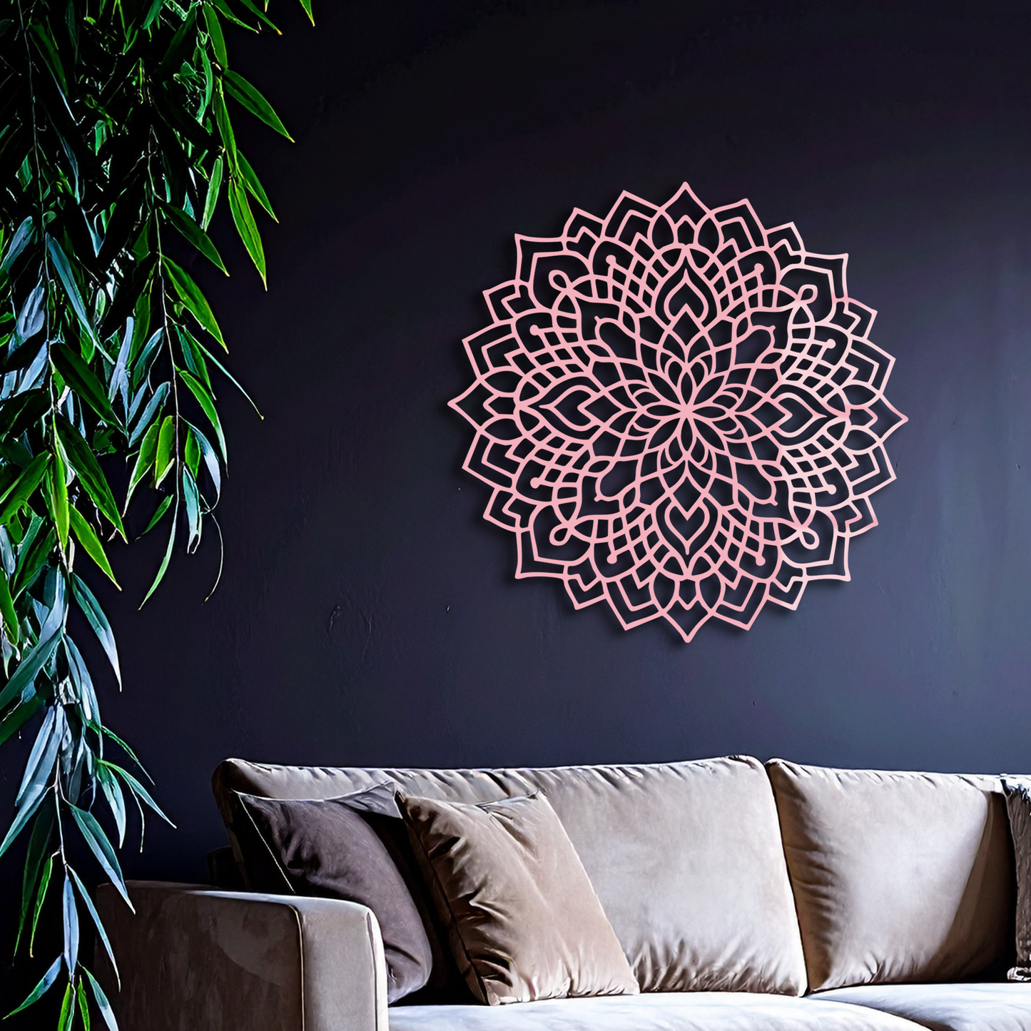 Mandala Silhouette Metal Wall Art