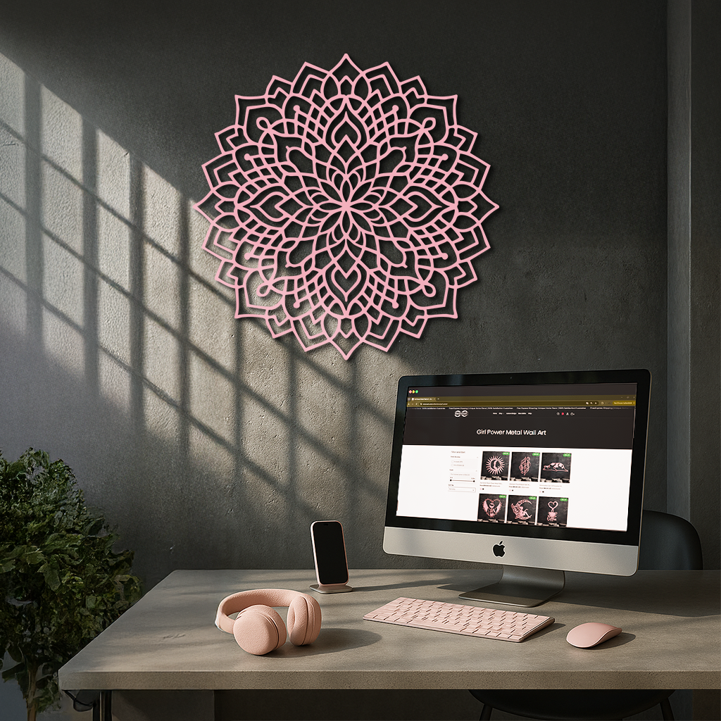 Mandala Silhouette Metal Wall Art