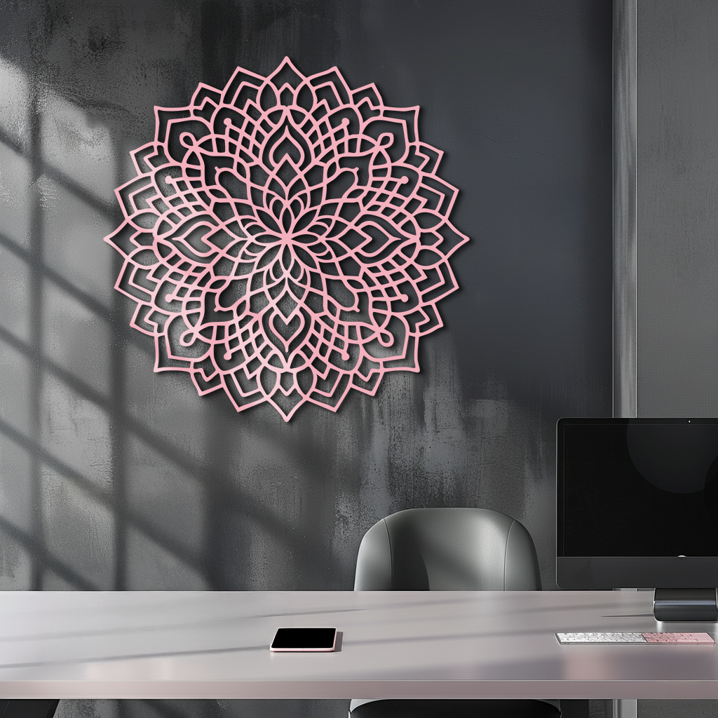 Mandala Silhouette Metal Wall Art