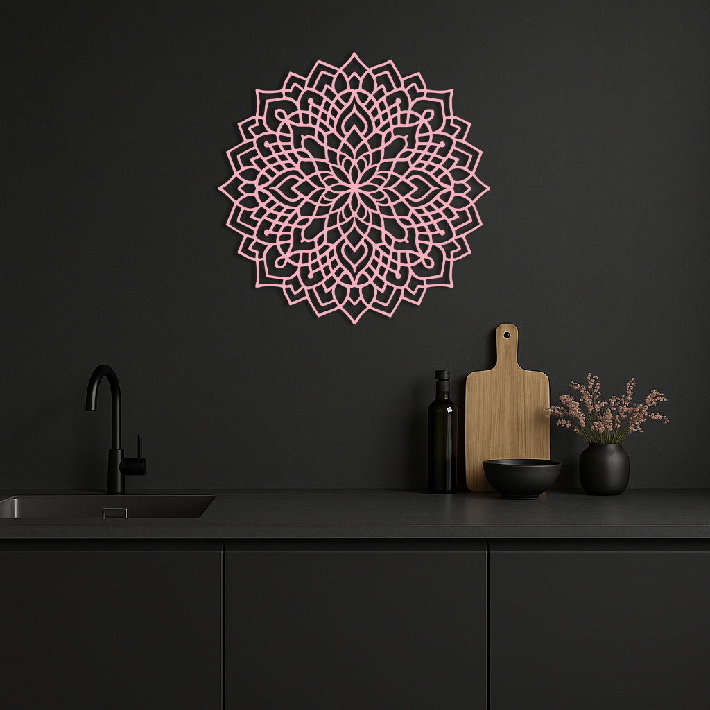 Mandala Silhouette Metal Wall Art