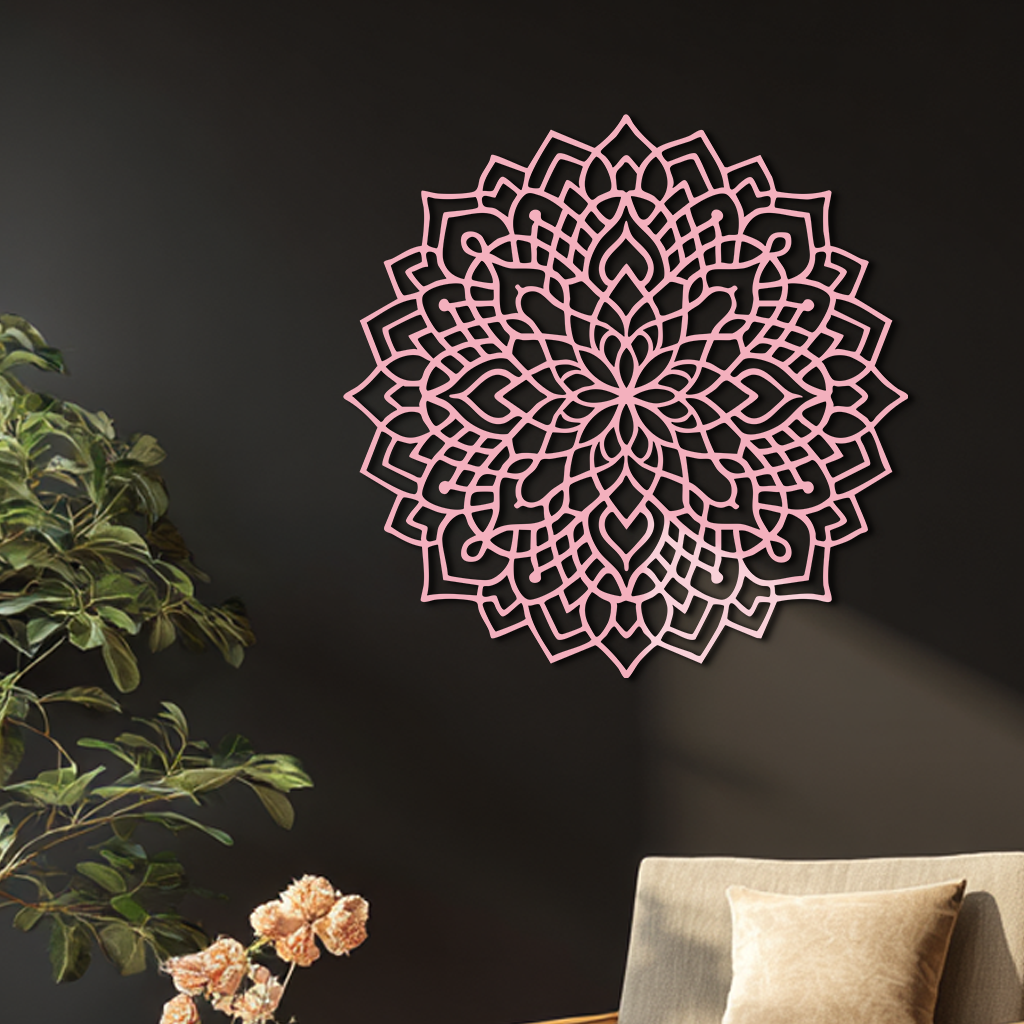 Mandala Silhouette Metal Wall Art