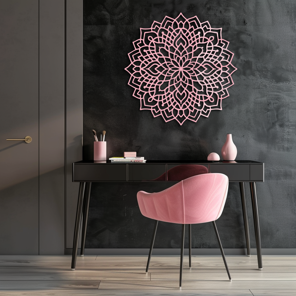 Mandala Silhouette Metal Wall Art