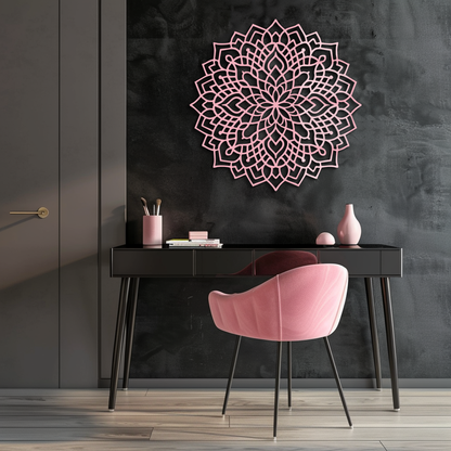Mandala Silhouette Metal Wall Art