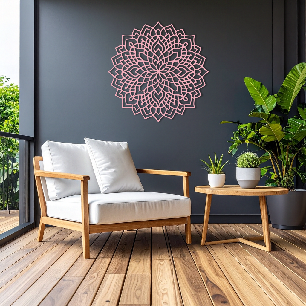 Mandala Silhouette Metal Wall Art
