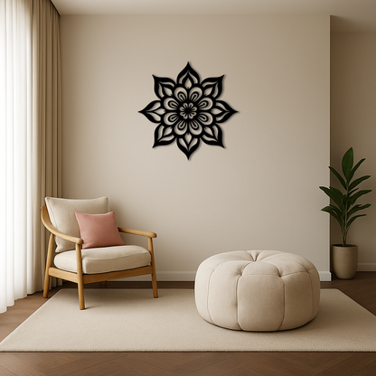 Lotus Mandala Metal Wall Art