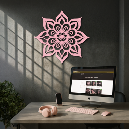 Lotus Mandala Metal Wall Art