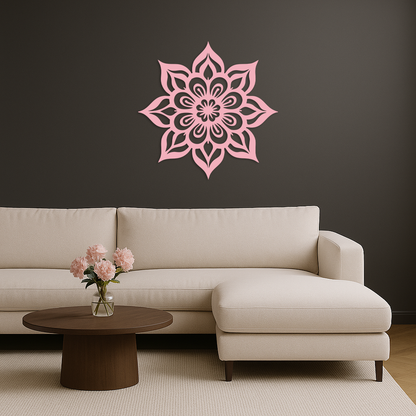 Lotus Mandala Metal Wall Art