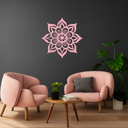 Lotus Mandala Metal Wall Art