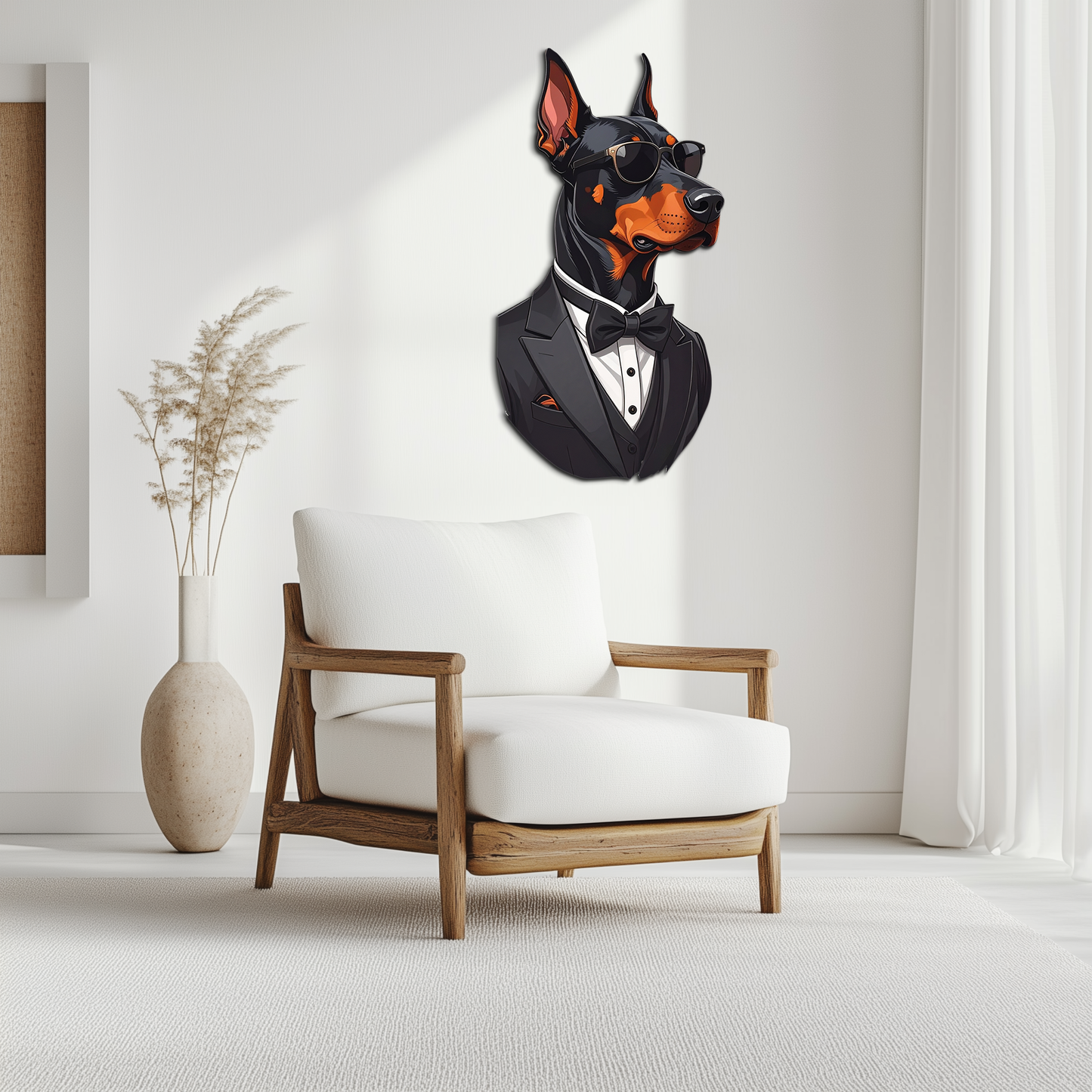 Gentleman Doberman Metal Wall Art