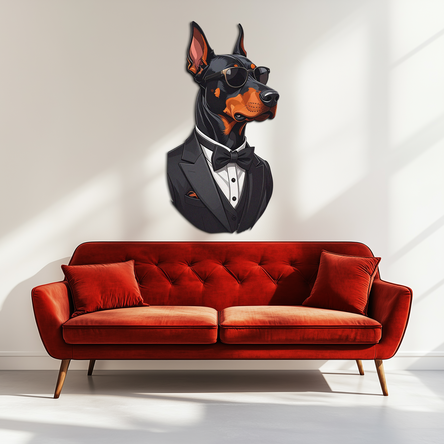 Gentleman Doberman Metal Wall Art