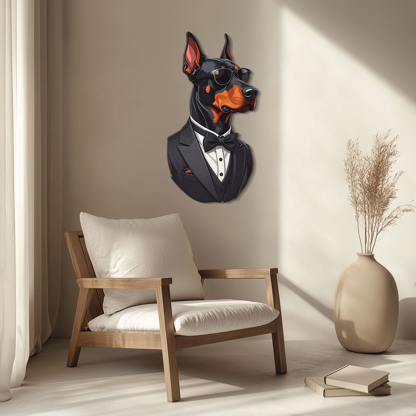 Gentleman Doberman Metal Wall Art