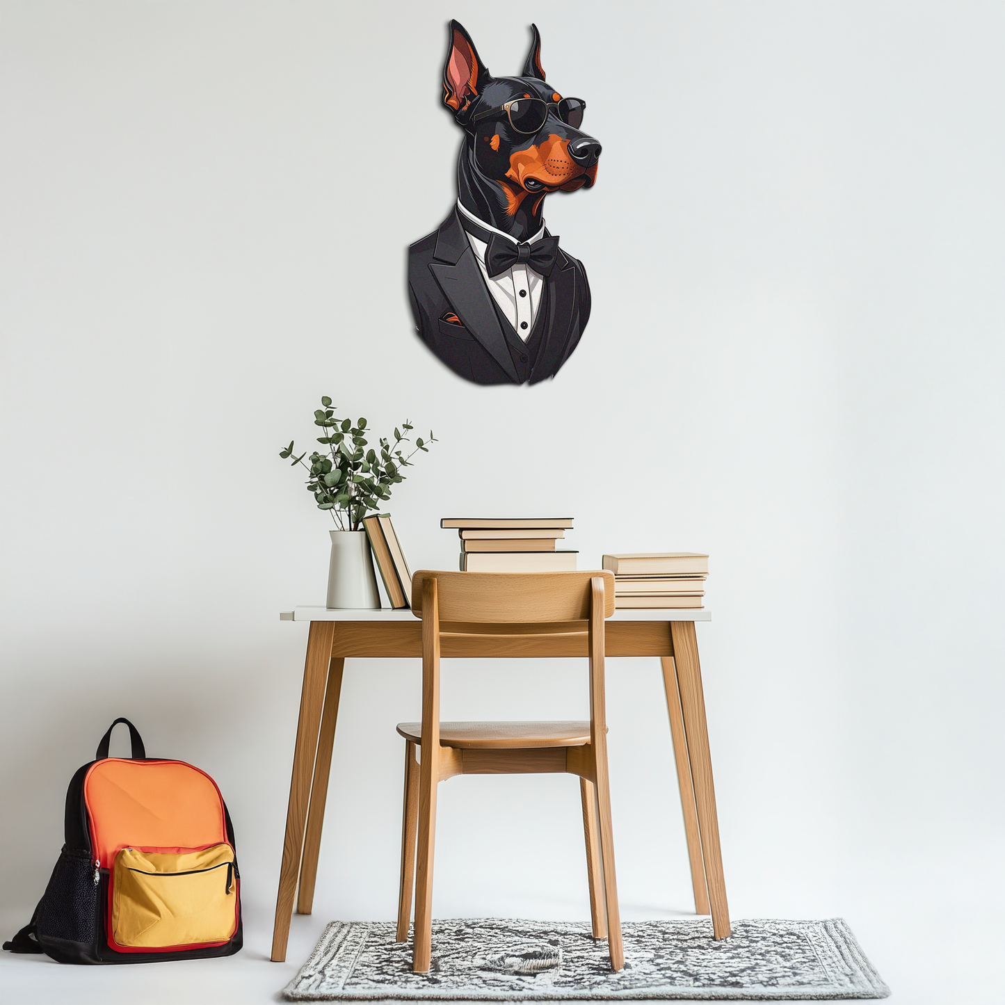 Gentleman Doberman Metal Wall Art