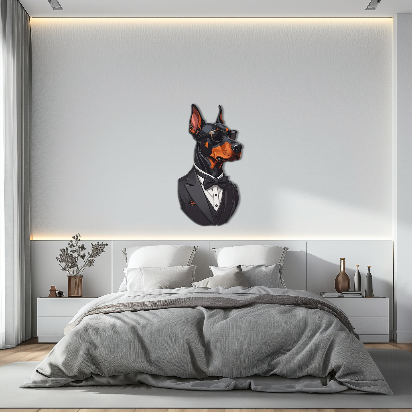 Gentleman Doberman Metal Wall Art