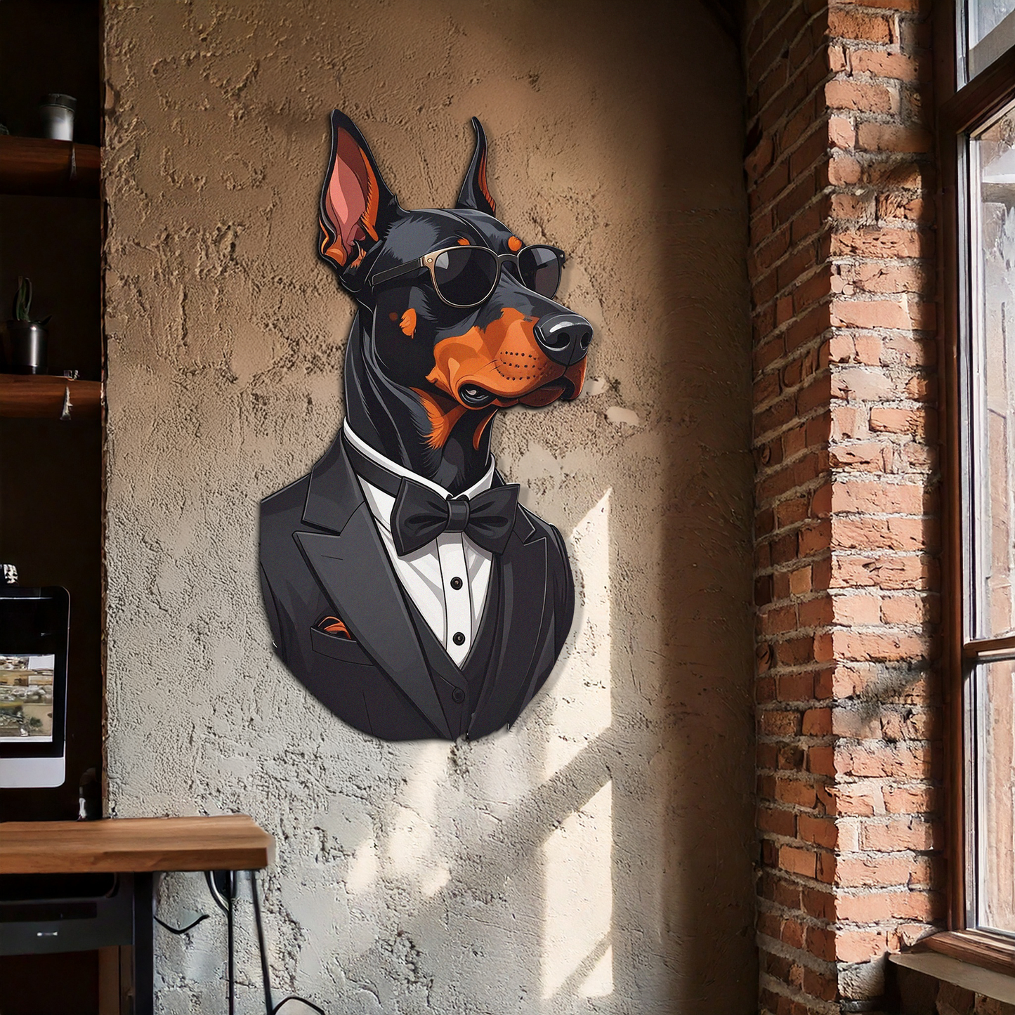 Gentleman Doberman Metal Wall Art