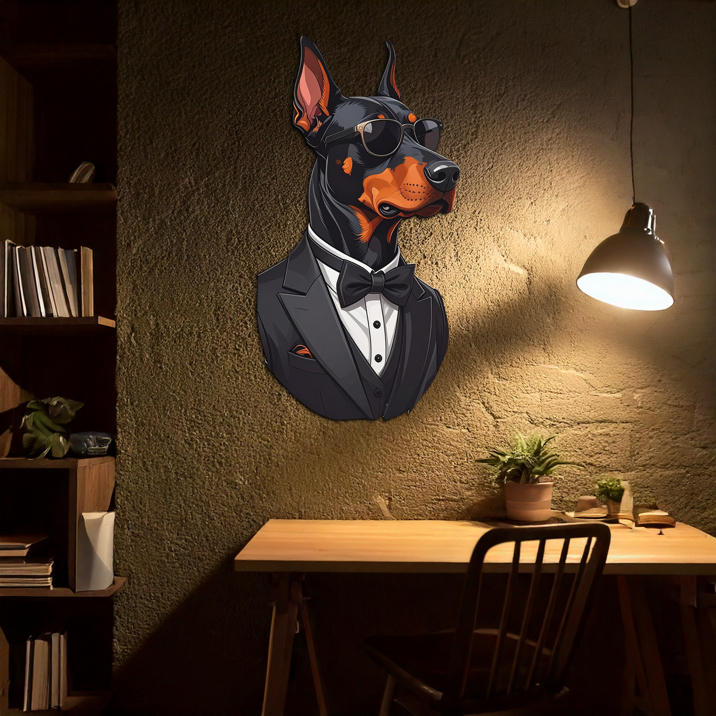 Gentleman Doberman Metal Wall Art