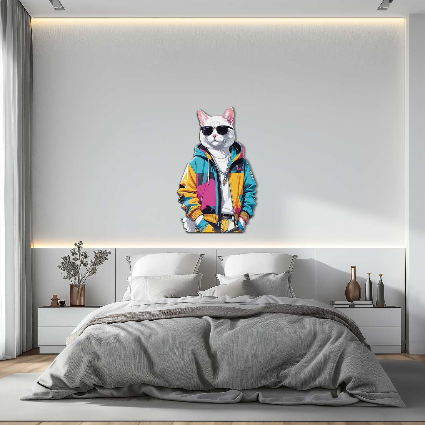 Cool Cat Metal Wall Art - Urban Street Style Decor
