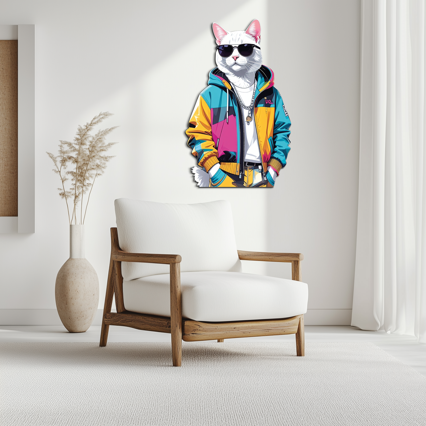 Cool Cat Metal Wall Art - Urban Street Style Decor