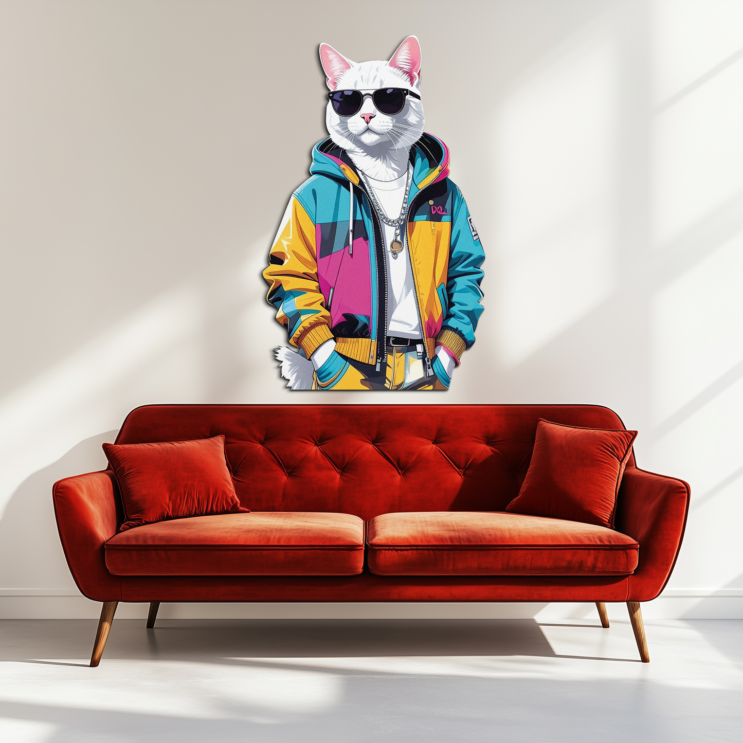 Cool Cat Metal Wall Art - Urban Street Style Decor