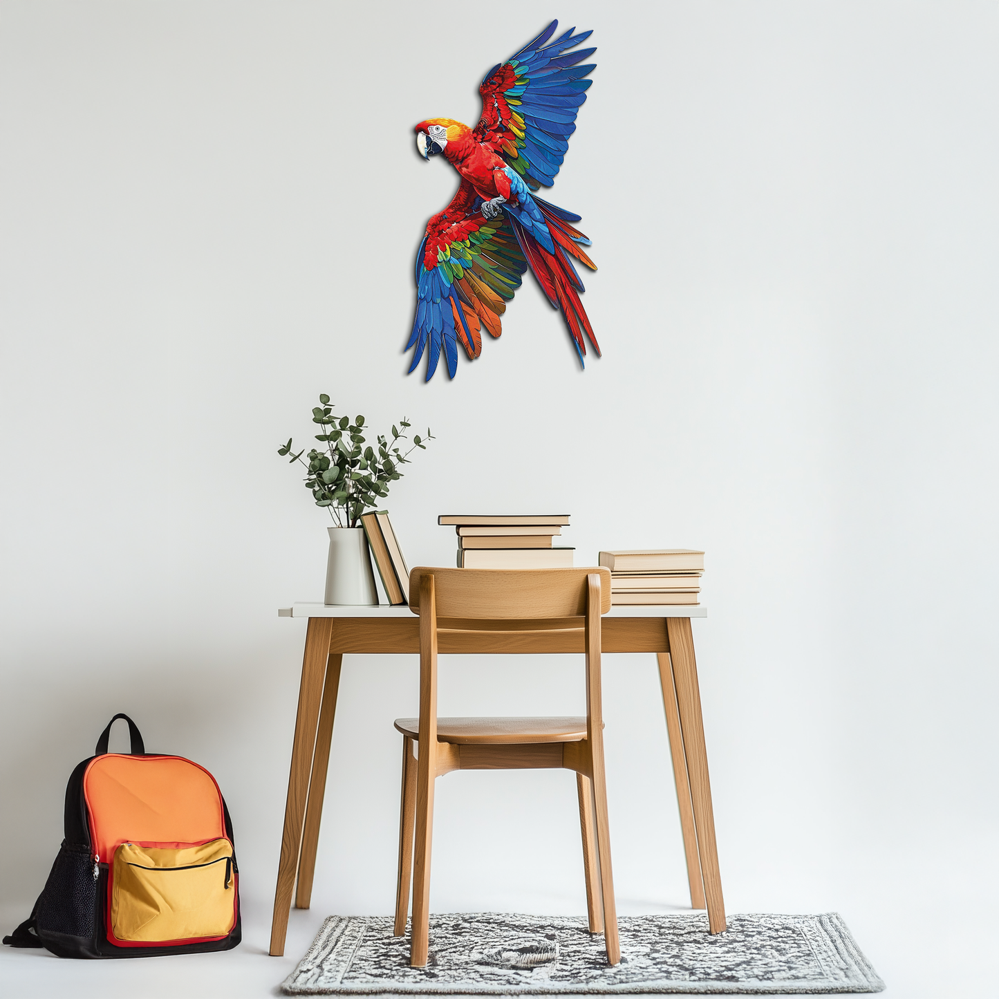 Colorful Parrot Metal Wall Art - Tropical Bird Decor