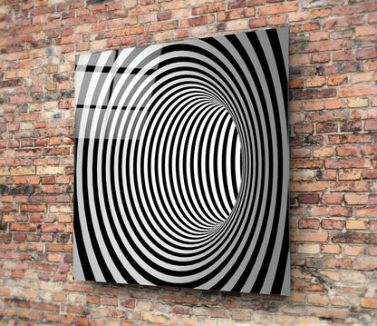 Tunnel Illusion Glass Wall Art