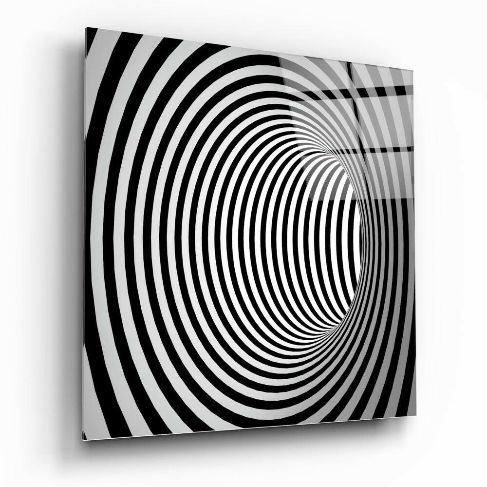 Tunnel Illusion Glass Wall Art