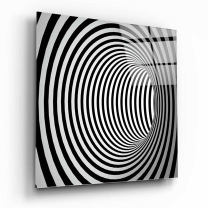 Tunnel Illusion Glass Wall Art