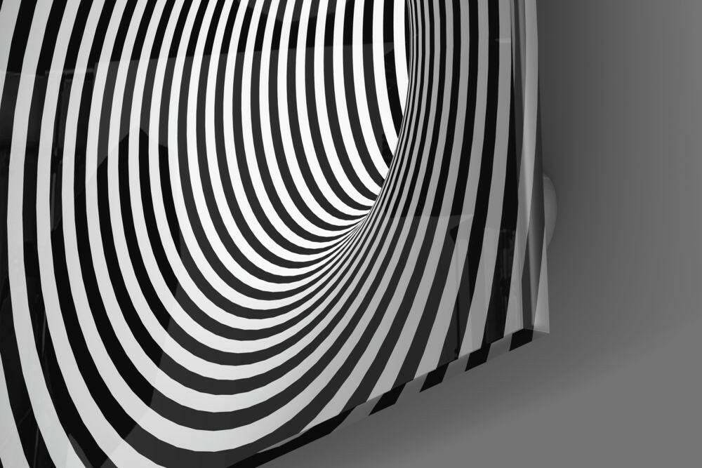 Tunnel Illusion Glass Wall Art
