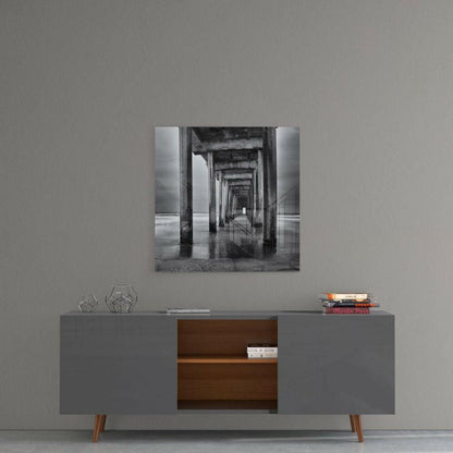 Under Pier Arches Glass Wall Art