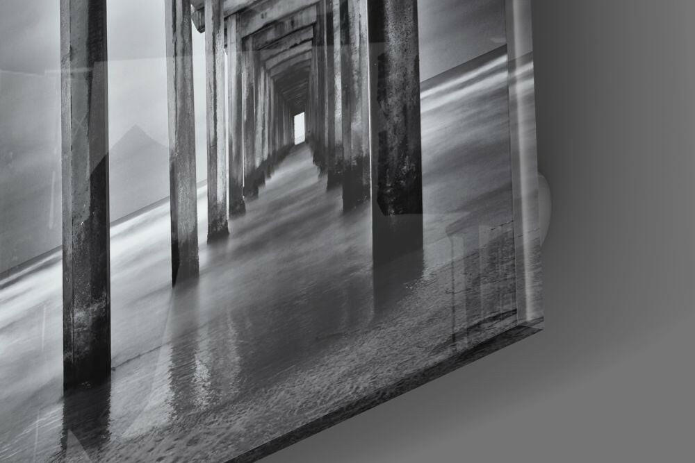 Under Pier Arches Glass Wall Art