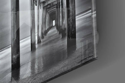 Under Pier Arches Glass Wall Art