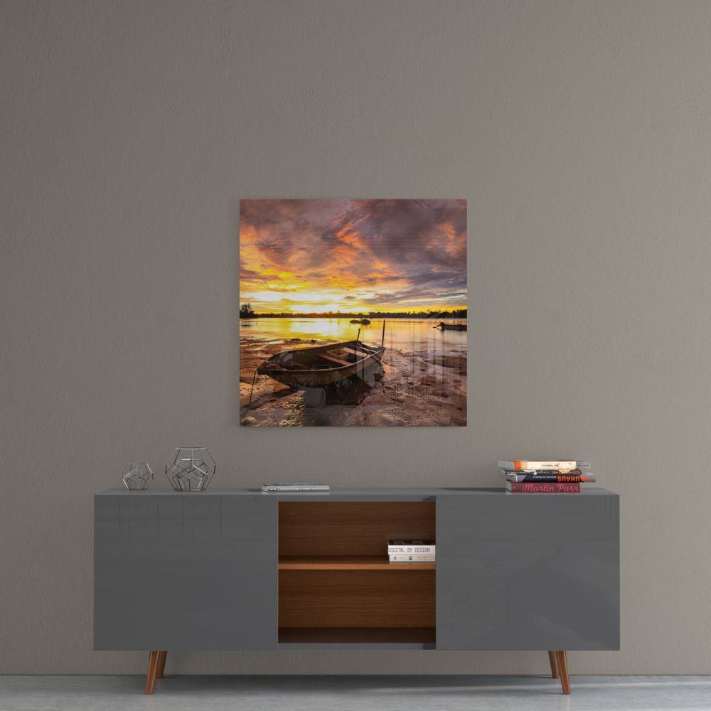 Classic Boat Glass Wall Art