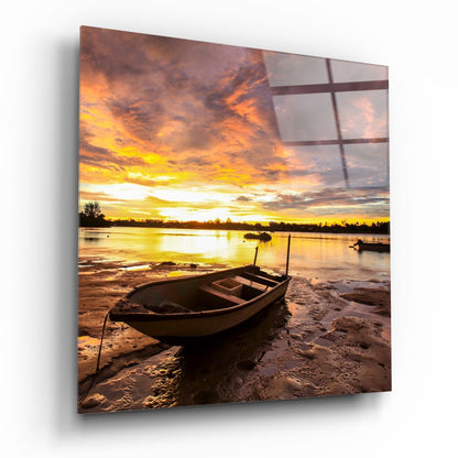 Classic Boat Glass Wall Art