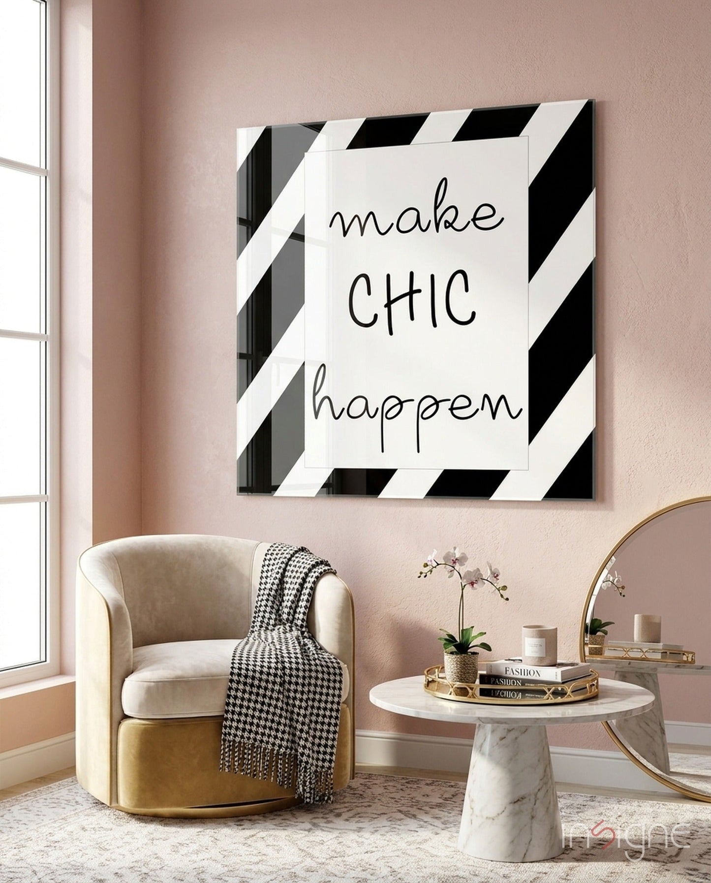 Chic modern glass wall art for contemporary decor