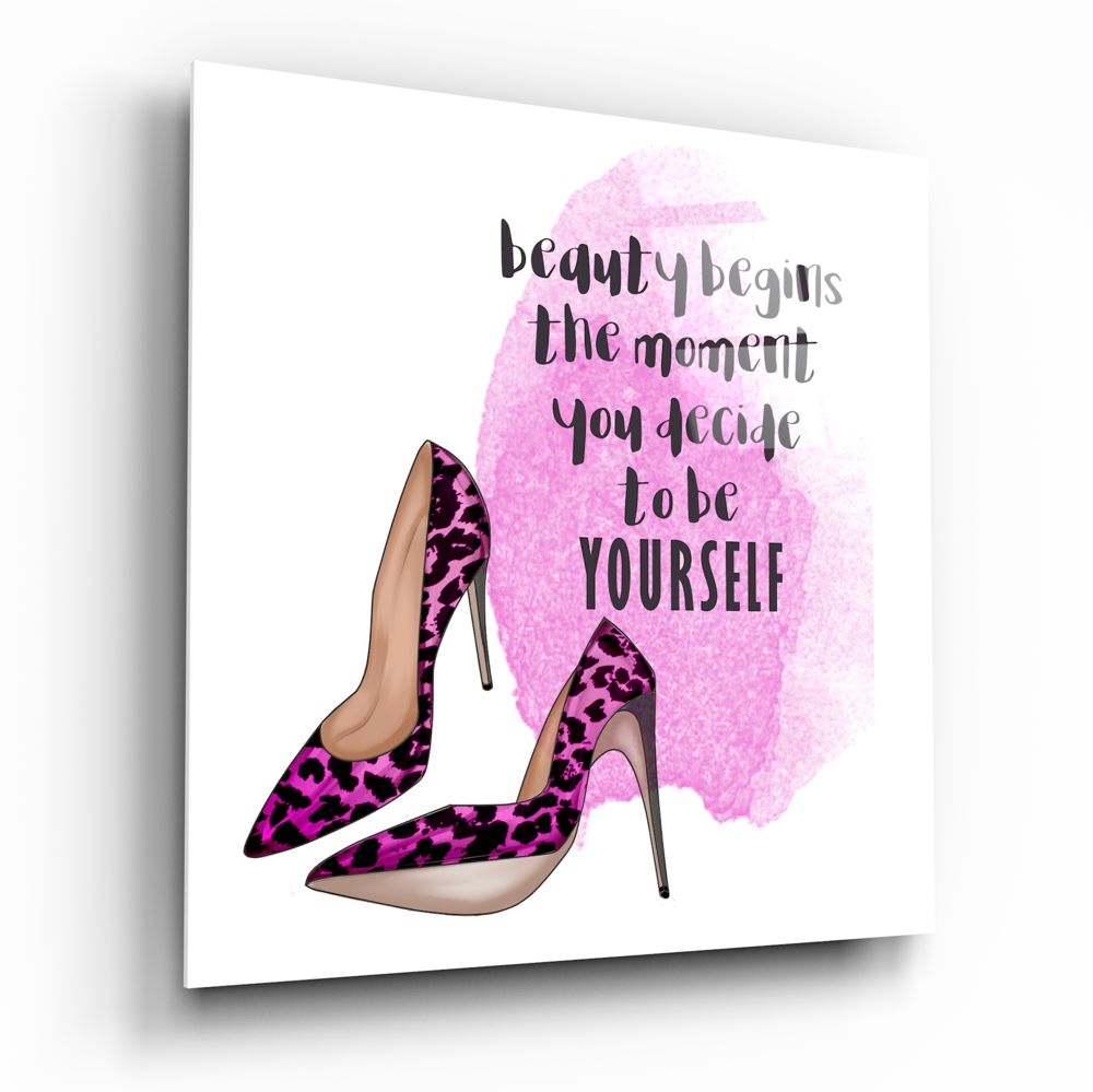 Be Yourself glass wall art