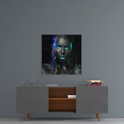 Woman Square Glass Wall Art